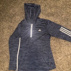Adidas Navy Hoodie with White Accents